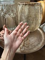 Vintage kralen ketting bruin - lang model - jaren 80, Ophalen of Verzenden, Zo goed als nieuw