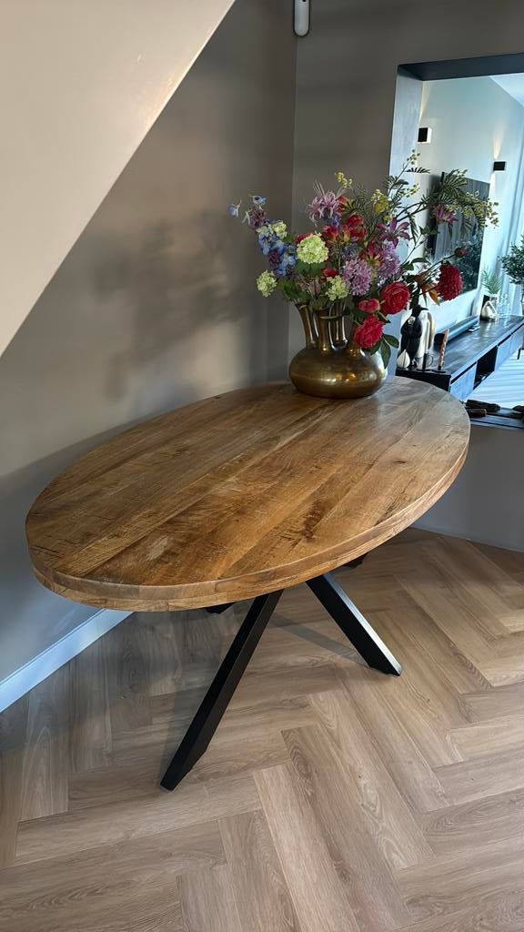 Eettafel 190 x 100, Zo goed als nieuw, 150 tot 200 cm, Rechthoekig, 50 tot 100 cm