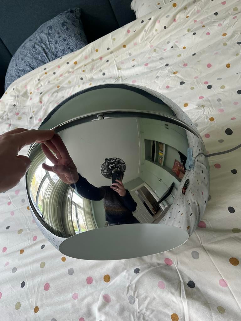 Zuiver Retro Classic '70 hanglamp chroom Ø 40cm, Huis en Inrichting, Lampen | Hanglampen, Ophalen of Verzenden, Gebruikt, Metaal