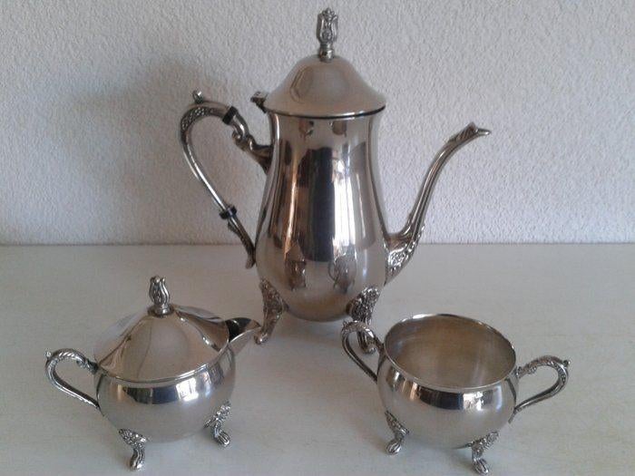verzilverde koffieset Leonard, Antiek en Kunst, Antiek | Goud en Zilver, Verzenden