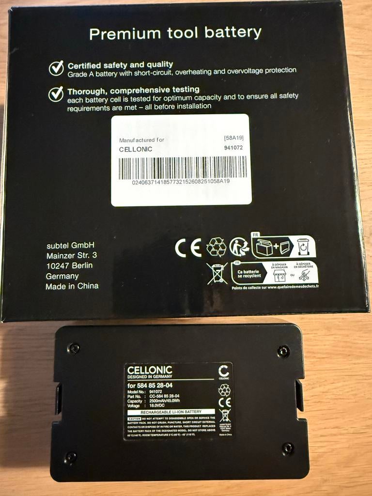 Nieuwe accu voor Gardena robotmaaiers (kleinere modellen), Ophalen of Verzenden, Zo goed als nieuw