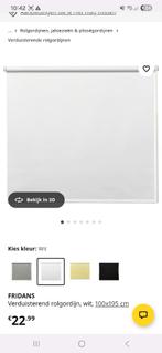 Rol gordijn (Fridans Ikea), Huis en Inrichting, Ophalen, 100 tot 150 cm, Wit verduisterend, Wit