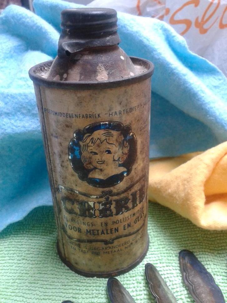 Busje Zilverpoets “HARTEDIEF”<> Poetsmiddelenfabriek SITTARD, Antiek en Kunst, Curiosa en Brocante, Ophalen of Verzenden