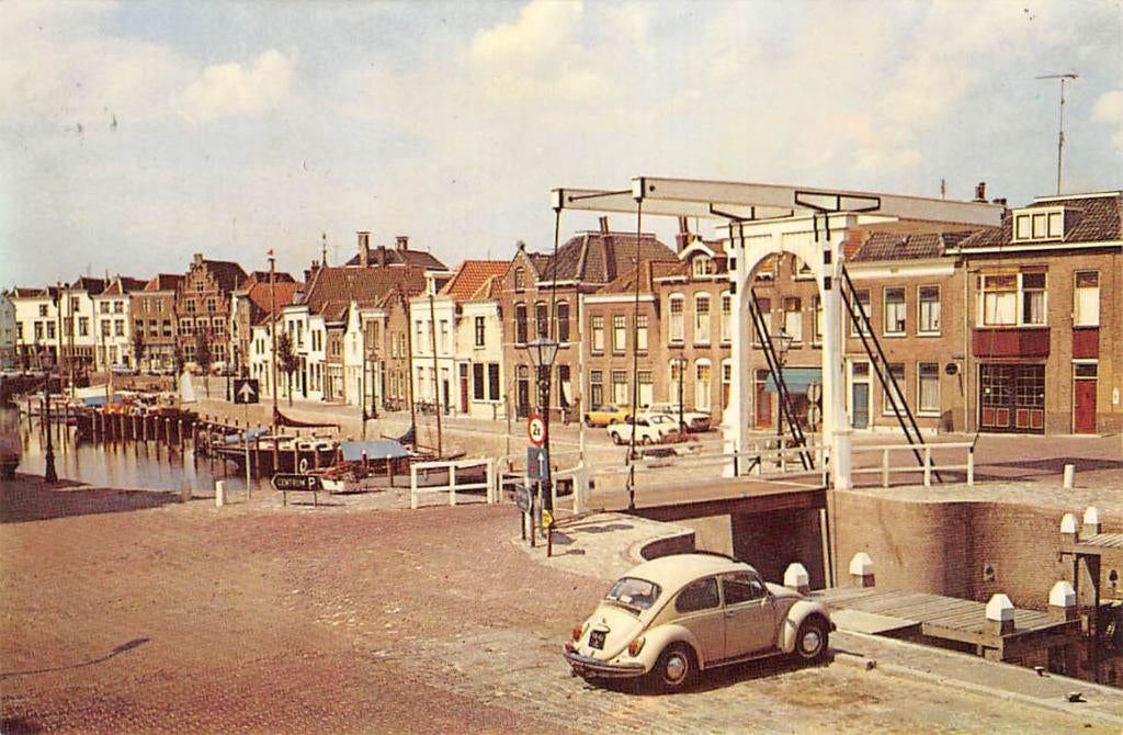 Goes De hefbrug over de aanloophaven Volkswagen 1976, Verzenden, 1960 tot 1980, Gelopen, Zeeland