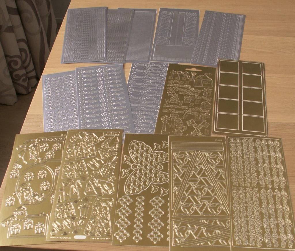 15 Tekst -/ figuren -/ decoratie stickers voor kaarten peel, Ophalen of Verzenden, Nieuw, Knutselwerk