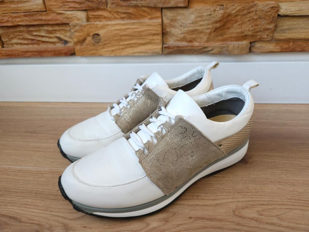 Xsensible Stretchwalker maat 40 G White Malibu Gold sneakers, Xsensible, Wit, Ophalen of Verzenden, Sneakers of Gympen