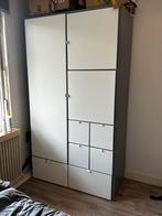 IKEA kledingkast wit/grijs met lades – veel opbergruimte, Gebruikt, 100 tot 150 cm, 200 cm of meer, Ophalen of Verzenden