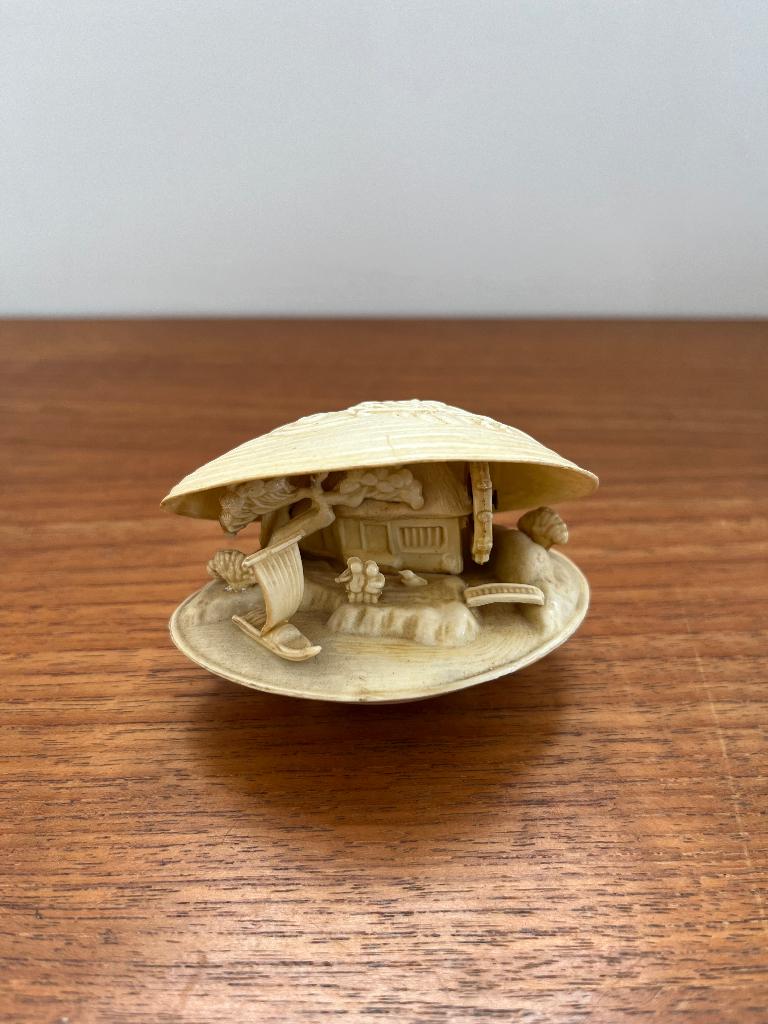 Japans celluloid schelp diorama, Antiek en Kunst, Ophalen of Verzenden