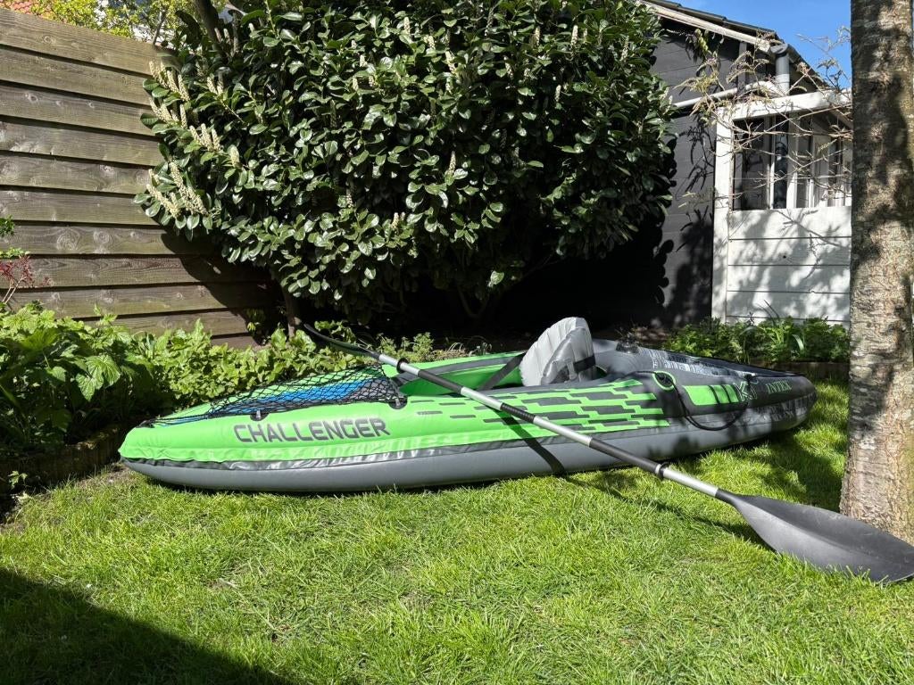 Intex Challenger K1 opblaasbare Kayak, Ophalen, Opblaasbaar, Zo goed als nieuw, 1-persoons
