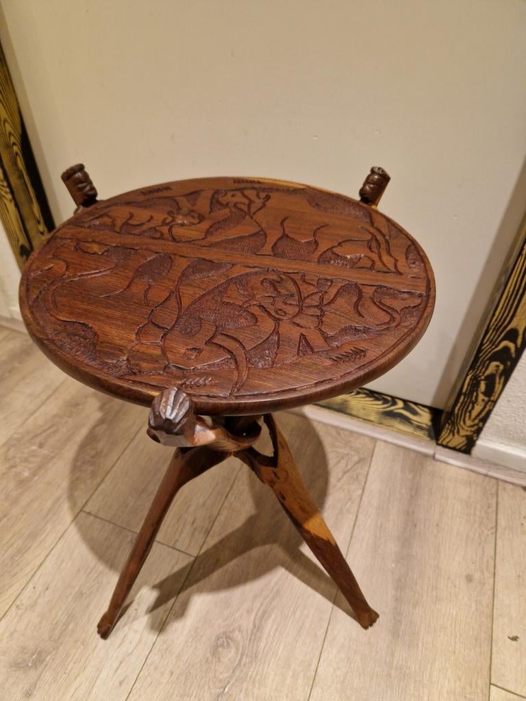 Vintage Foldable table with reversible top, Ophalen of Verzenden