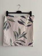 Kussensloop Hema wit met groene bladeren, Ophalen of Verzenden, Gebruikt, Wit, Vierkant