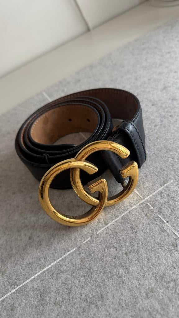 Gucci riem 95 cm, Ophalen of Verzenden, Zo goed als nieuw, Zwart, 90 tot 100 cm