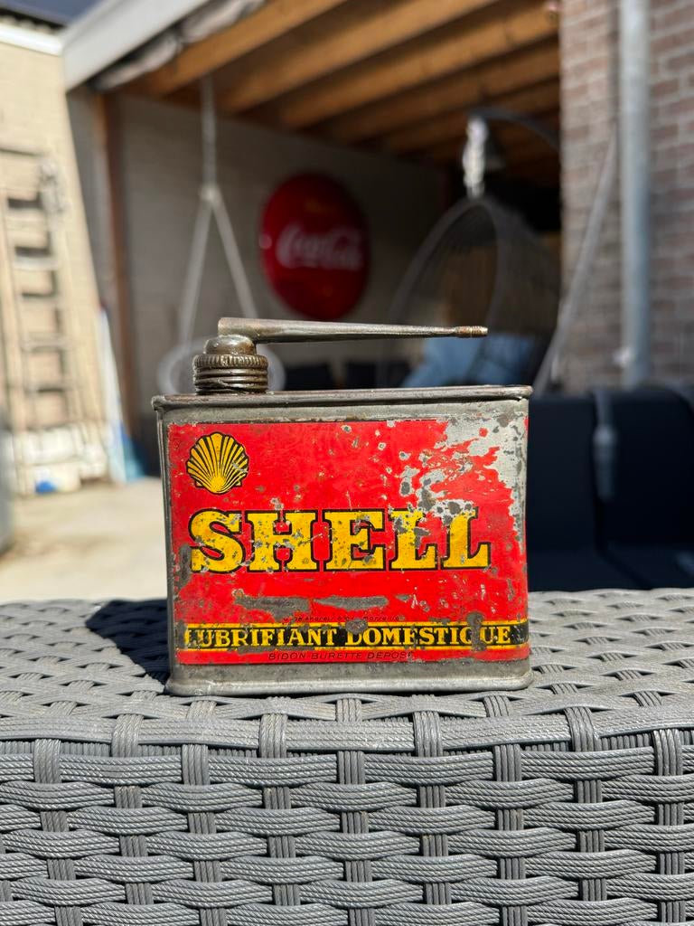 Zeldzaam SHELL olie blikje, Verzamelen, Gebruikt, ., ., .