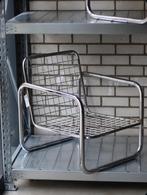Draadstaal fauteuil chroom, Huis en Inrichting, Fauteuils, Ophalen, Zo goed als nieuw, 50 tot 75 cm