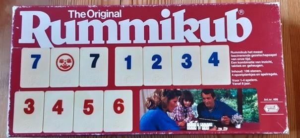 Rummikub, gezelschapsspel, Goliath, grote stenen, Een of twee spelers, Ophalen of Verzenden, Zo goed als nieuw, Goliath