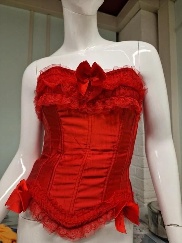 Rood corset maat S lace up sexy strik details, Ophalen of Verzenden, Rood, Body of Korset