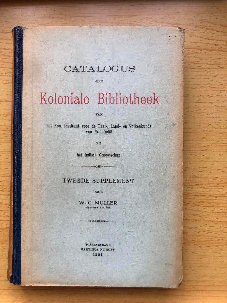 Bibliotheekcatalogus van het KITLV, dl III, Ophalen of Verzenden, Gelezen, W.C. Muller
