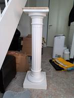Mooie  z.g.a.n.houten antieke zuil met vierkant blad, Ophalen, Gebruikt