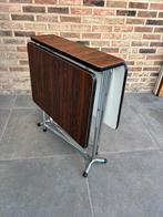 Vintage formica klaptafel bijzettafel, Ophalen, Zo goed als nieuw, 75 cm of meer, 60 cm of meer