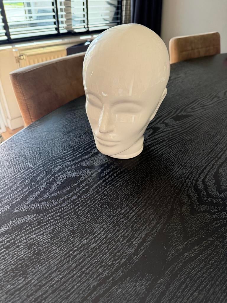 Keramieken Mannequin Hoofd - Wit, Antiek en Kunst, Ophalen