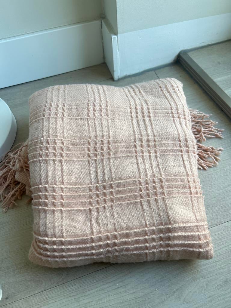 Roze geruite plaid van ZARA Home, Huis en Inrichting, Woonaccessoires | Plaids en Woondekens, Ophalen of Verzenden, Zo goed als nieuw