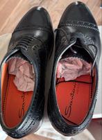 Santoni Dames Schoenen - Elegante Zwarte Brogues, Schoenen met lage hakken, Zwart, Nieuw, Ophalen of Verzenden