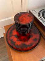 Vintage Fat Lava Gebakstel, Gebruikt, Ophalen of Verzenden, Glas, Bord(en)