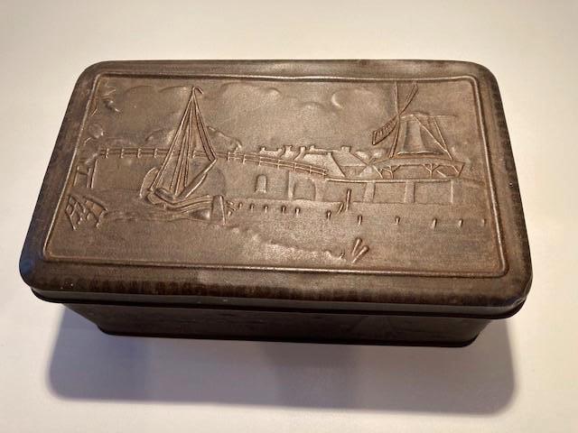 antiek Douwe Egberts tabaksblik echte Friesche Heerenbaai, Ophalen of Verzenden, Gebruikt, Overige, Douwe Egberts