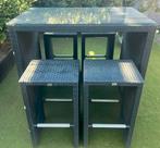 Mooie zwarte wicker bar set Bellagio, Ophalen