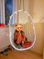 Hangstoel met plafondhaak - Gebruikt, Huis en Inrichting, Stoelen, Ophalen, Gebruikt, Wit, Metaal