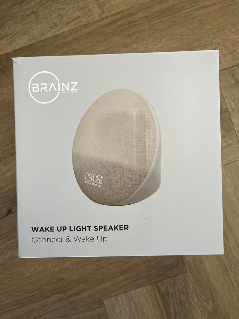 Brainz Wake Up Light Speaker - Wekker met Licht en Geluid, Ophalen of Verzenden, Nieuw, Digitaal