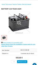 Vw groep Varta accu 12v 92ah-AGM 000 915 089 BE, Caravans en Kamperen, Ophalen of Verzenden, Zo goed als nieuw