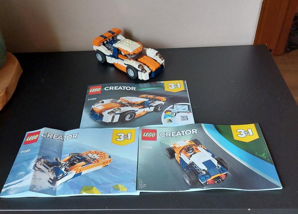 LEGO Creator, set 31089, Oranje Raceauto 3-in-1, Ophalen, Lego, Compleet, Zo goed als nieuw