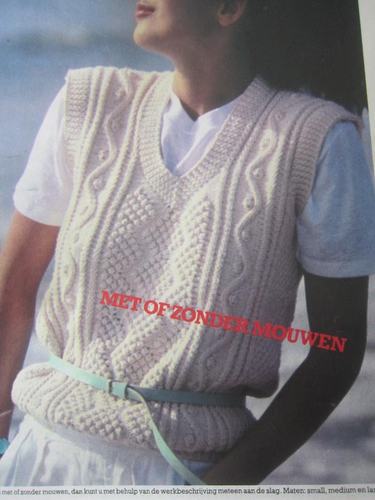 breien DAMES SPENCER ZONDER OF MET LANGE MOUW, Ophalen of Verzenden, Zo goed als nieuw, Breien, Patroon of Boek