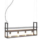 Industriële Hanglamp Zwart Metaal Cage Rack met 4 Lampen, Ophalen, Industrieel, Modern, Zo goed als nieuw, Metaal