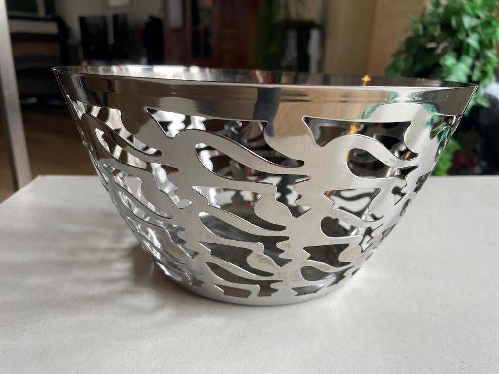 Ethno zilverkleurige schaal, Huis en Inrichting, Overige materialen, Schaal, Rond, Ophalen of Verzenden