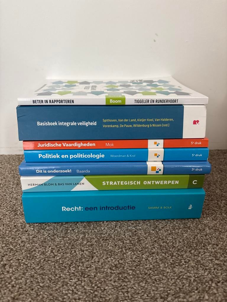 HBO Integrale Veiligheidskunde Jaar 1 Boekenpakket, Boeken, Studieboeken en Cursussen, Ophalen, Gamma, Zo goed als nieuw, HBO