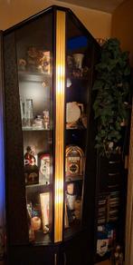 Vitrinekast met verlichting, Ophalen, 50 tot 100 cm, Glas, 150 tot 200 cm