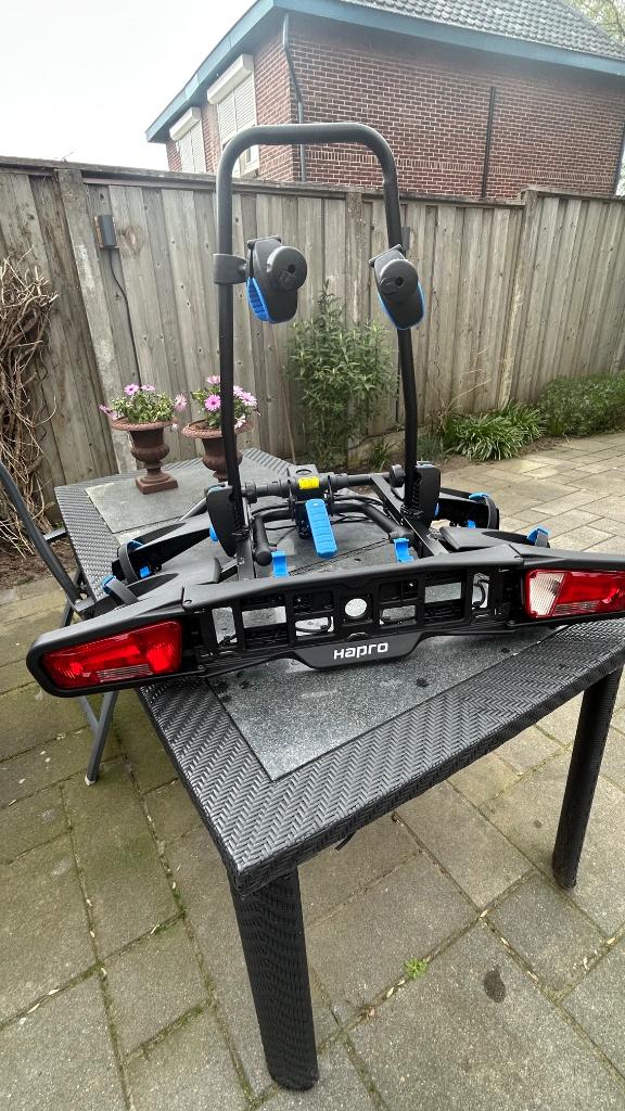 Hapro fietsdrager Atlas Premium 2 zgan!, Auto diversen, Fietsendragers, Zo goed als nieuw, Trekhaakdrager, 2 fietsen, Elektrische fiets
