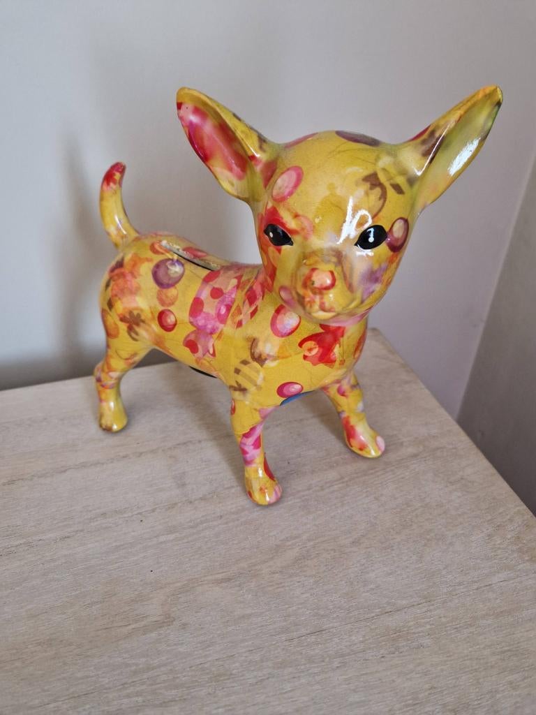 Pomme Pidou Chihuahua, Verzamelen, Spaarpotten, Ophalen of Verzenden, Nieuw, Steen, Aardewerk of Keramiek, Dier