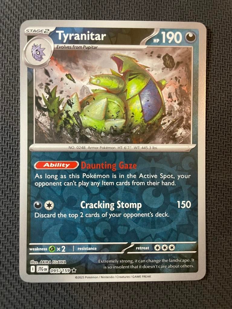 Tyranitar 095/159 Reverse Holo Journey Together Packfresh, Verzenden, Zo goed als nieuw