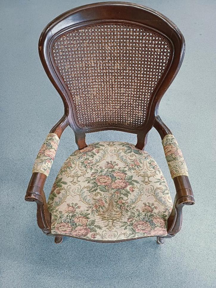 1 BAROK STOEL, Huis en Inrichting, Stoelen, Gebruikt, Eén, Hout, Stof, Overige kleuren, Ophalen