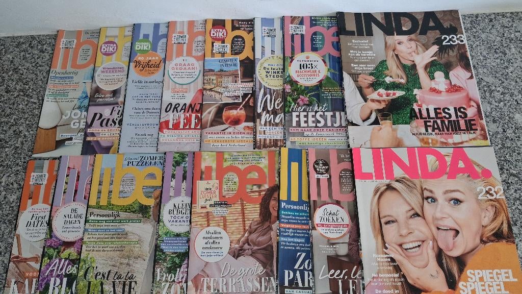 10- pakket Linda en Libelle, tijdschrift, Ophalen of Verzenden, Zo goed als nieuw, Damesbladen