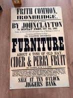 Veiling aankondiging poster 1883, Ophalen of Verzenden, A1 t/m A3, Reclame, Rechthoekig Staand