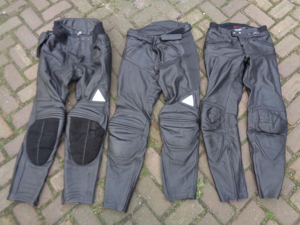 zwart leren motorbroek maat 48 MQP, Broek | leer, Heren, MQP, Ophalen of Verzenden