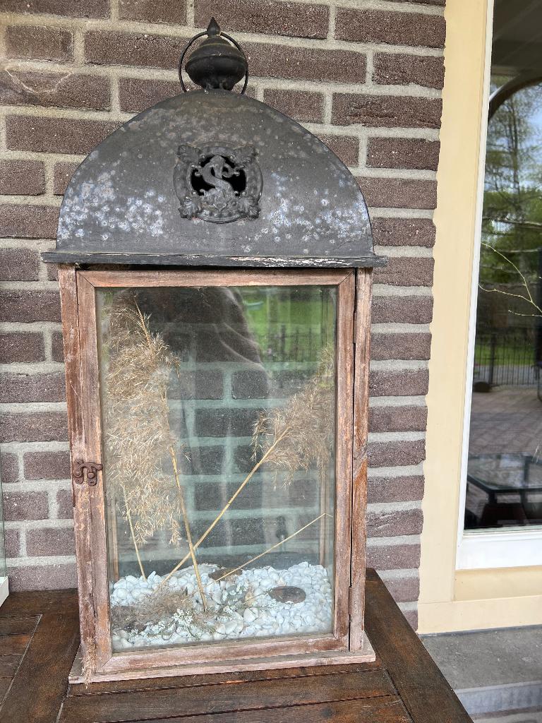 Windlicht, Huis en Inrichting, Ophalen, Overige materialen, Gebruikt, Bruin