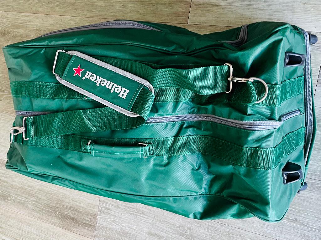 Heineken reistrolley, 20 tot 30 cm, Zo goed als nieuw, 60 tot 80 cm, Groen