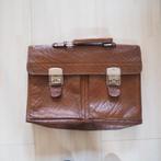 Schooltas vintage, Ophalen of Verzenden, Gebruikt, Bruin, Aktetas of Boekentas