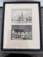 Gezicht op de Grote Kerk vanuit Valkenberg, Breda, Antiek en Kunst, Kunst | Etsen en Gravures, Ophalen of Verzenden