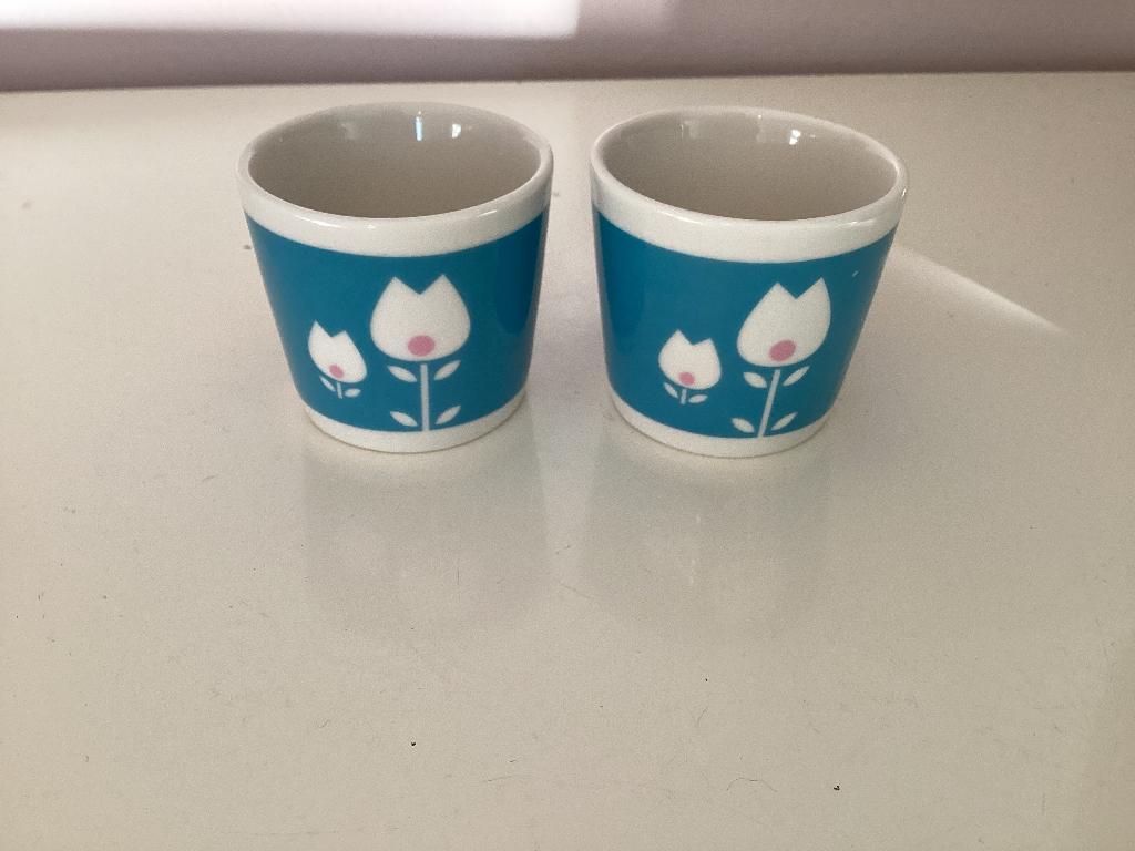 Mooie Eierdopjes HEMA Blauw Bloemen Pasen Paasdagen, Ophalen, Overige typen, Zo goed als nieuw, Overige stijlen